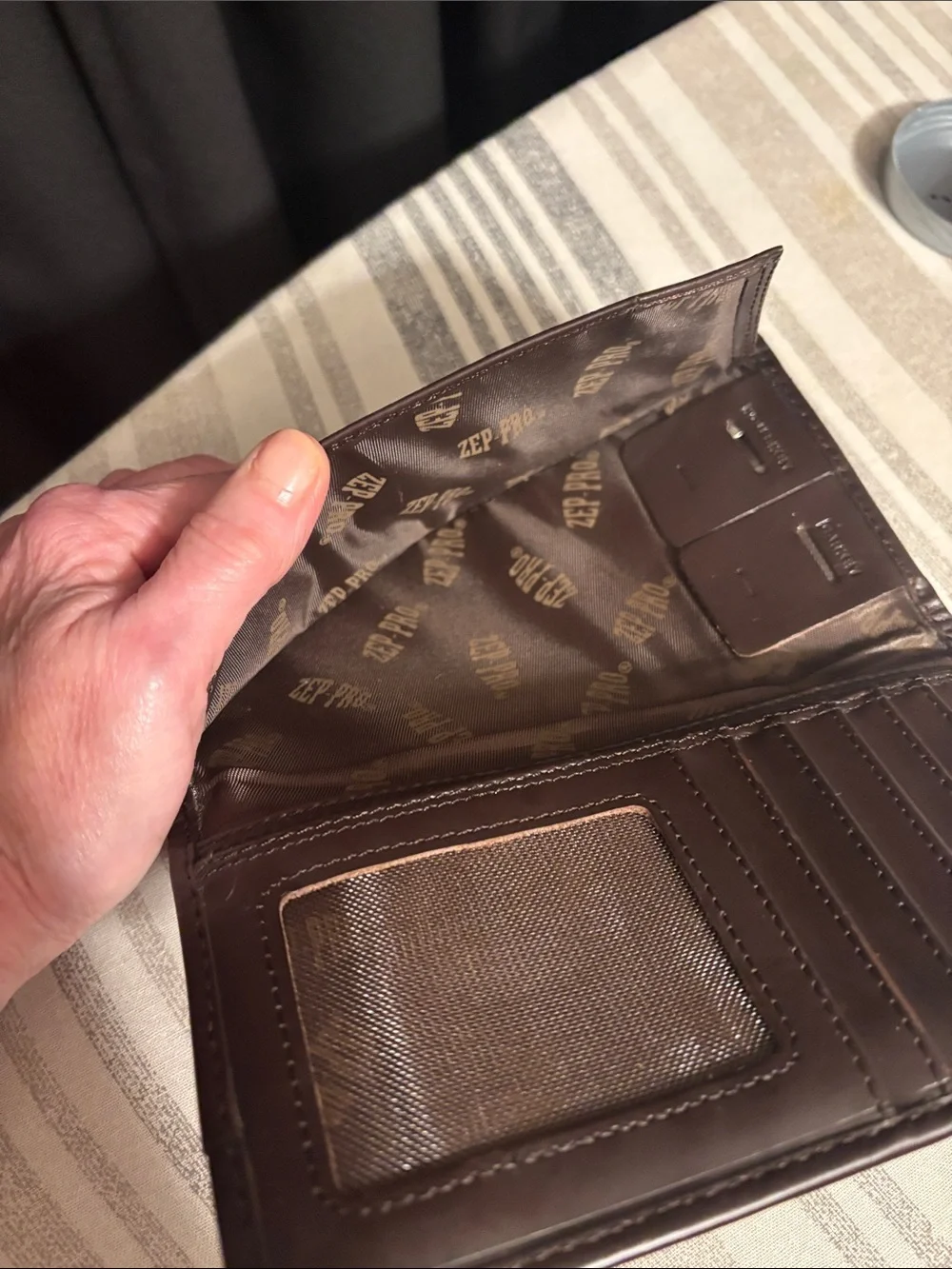 Zep-Pro leather Camouflage Wallet with Brass Snap